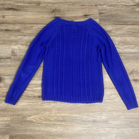 J. Crew Royal Blue Cable Knit Sweater - Picture 6 of 6